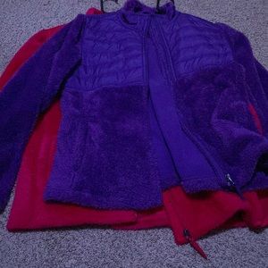 Purple and pink faded glory fuzzy jackets